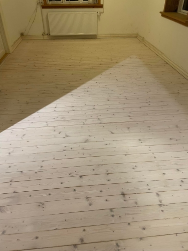 Trægulv i Sæby efter afslibning